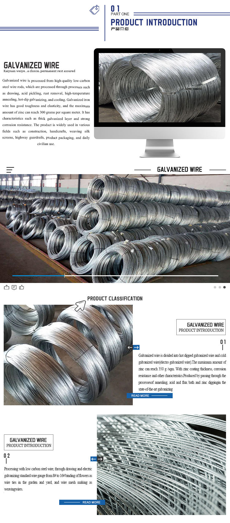 Heavy Zinc Coating Galvanized Steel Wire Q195 Q235 Hot Dip