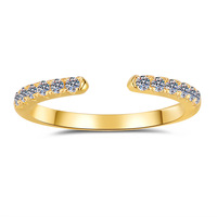 Prix de gros Bijoux fins Moissanite VVs1 Argent sterling S925 Bagues de fiançailles éternelles ajustables empilables pour femmes