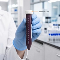 Tube de Centrifugation Stérile Marron de 15 ml avec Bouchon Gris, Tubes de Centrifugation en Plastique Jetables pour Laboratoire, Sachet Scellé - Vente en Gros