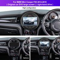 Cadre d'autoradio Android Podofo 9 ''4 + 64G sans fil Carplay Android Auto/WiFi pour BMW Mini Cooper F55 2014-2019 Personnalisation OEM