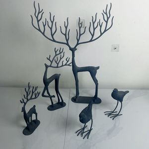 Giáng sinh trang trí hình kim loại điêu khắc tuần lộc trên đá cẩm thạch cơ sở đối tượng cho nhà phục sinh và giáng sinh trang trí - Product Image 4