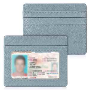 Custom Credit Card Holder Mini <b>Wallet</b> Saffiano PU RFID <b>Slim</b> ID Card Holder <b>Wallet</b> - Product Image 4