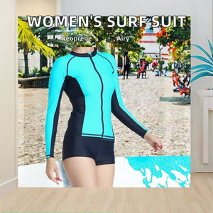 Combinaison de plongée en néoprène pour femmes, technologie de pointe, fermeture éclair sur la poitrine, <span class=keywords><strong>shorty</strong></span> pour le surf, la pêche sous-marine et autres sports nautiques - Product Image 2