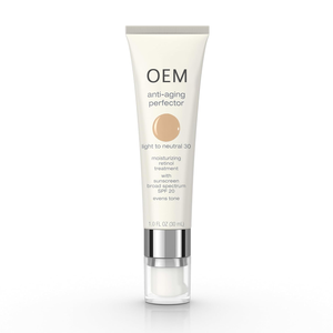 Hydratant Teinté Anti-Âge au Rétinol et Glycérine OEM, Traitement Visage à la Vitamine E, Protection <span class=keywords><strong>Solaire</strong></span> SPF 20 à Large Spectre, Sans Huile, Titane - Product Image 1