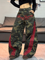 Pantalon Streetwear Sur Mesure, Jean Cargo en Denim Délavé Multi-Poches, Design Boutonné, Style Classique Délavé, Écologique
