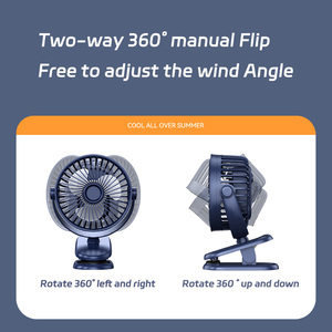 Ventilatore da tavolo USB piccolo, silenzioso e portatile, con rotazione a 360° °   Ventilatore Personale Regolabile per Casa, Ufficio, <span class=keywords><strong>Auto</strong></span>, Viaggi e Attività all'Aperto - Product Image 4