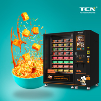 TCN Boîte à lunch Riz Distributeur automatique d'aliments chauds entièrement automatique avec réfrigérateur pour garder la fraîcheur au micro-ondes Chauffage rapide