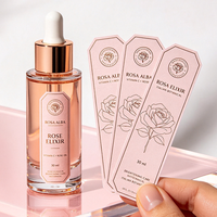 Etiquetas de Vinilo con Lámina Dorada BOPP Resistentes al Agua y al Aceite para Cosméticos TEDDY, Etiquetas para Perfumes y Aceites Esenciales con Protección UV