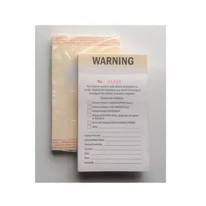 Factory Price 2 Part Parking Violation Ticket Carbonless Number Vehicle Illegally Parked Window Tag