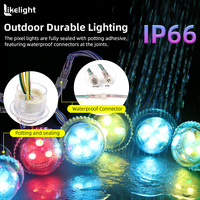 Lumière LED à pixels cabochon RGB 26 mm UCS1903 WS2811, étanche IP66, DC12V SMD5050, pour la décoration de marques lumineuses et d'attractions
