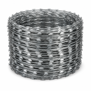 Alambre de púas tipo concertina de 450 mm y 500 mm, galvanizado en caliente, para barrera de seguridad - Product Image 1