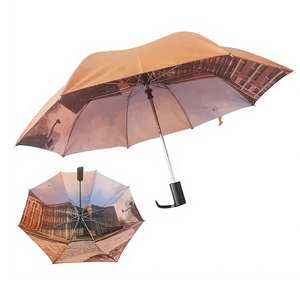 ร่มพับสองชั้นแบบหนาพิเศษสำหรับกันแดดกันฝน พิมพ์ลายดิจิทัล สำหรับงานอีเว้นท์  แบบคลาสสิกยุโรป โครงโลหะ - Product Image 3