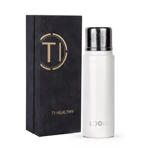 High End 22oz Titanium Bottle Double Wall Insulated Titanium Flask Vacuum Water Bottle With Spout Lid