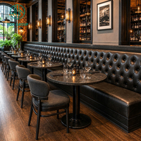 Meubles de bar et de restaurant modernes Ron Group, sièges en cuir capitonné, chaise en tissu, table ronde en marbre, mobilier commercial