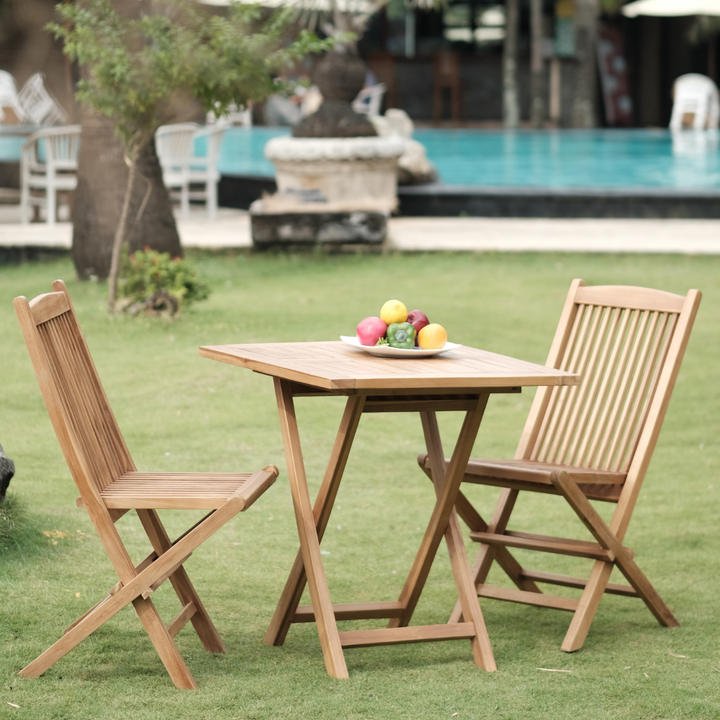 Hot Selling Modern Stylish Premium Solid Teak Wood Furniture Demi Set Durable Outdoor Chair From Indonesia