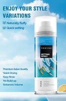 Emballage personnalisé 100ml Mini aérosol forte tenue laque pour cheveux résistant à l'humidité Protection thermique pour les ingrédients organiques bouclés secs