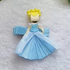 Lovely Sweet Grosgrain <strong>Ribbon</strong> Cartoon Sculpture Hair <strong>Bow</strong> with Half Lined Clip <strong>Small</strong> Size for Kids Hair Accessories - Product Image 6