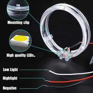 Feux avant de moto Starlight Led, yeux de démon, lumières de jour colorées DRL 12v, mini projecteur, lentille de moto - Product Image 2