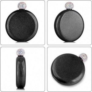 Mini Flasque à Whisky Portable en Acier Inoxydable, Bouteille Ronde pour Vin et Liqueur avec Étui en Cuir, Accessoires de Boisson à Porter à la Hanche - Product Image 2