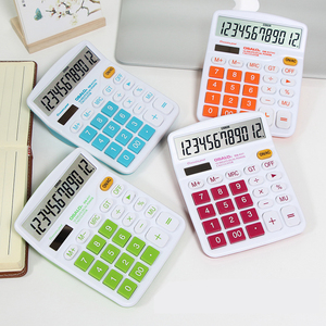 Chất lượng cao 12 chữ số hiển thị năng lượng mặt trời kép năng lượng mặt trời bàn hàng đầu máy tính đa màu lựa chọn bởi nhà sản xuất - Product Image 4