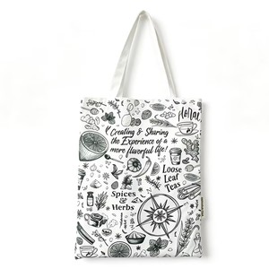 Large Capacity Thick Cotton <b>Canvas</b> <b>Tote</b> Handbag Custom Logo Print Reusable Daily Grocery Bags Premium Eco Friendly Beach Bag - Product Image 2