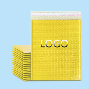 Bolsa de Burbujas Ecológica Amarilla de Polietileno, 38x47+5CM, Gruesa, para Cosméticos, Joyería, CD, Sobres, Servicio Exprés, Logotipo Personalizado - Product Image 1