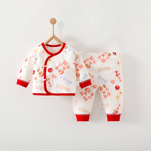 Abbigliamento Unisex per Neonati, Set 2 Pezzi Casual Carino, Manica Lunga Trapuntata in Jersey Poliestere/Cotone, Motivo Cartone Animato, Traspirante e Morbido - Product Image 2