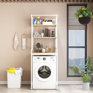 Estante de almacenamiento moderno para <span class=keywords><strong>lavadora</strong></span> Estante de almacenamiento de piso a piso sobre el gabinete del inodoro - Product Image 4
