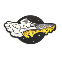 Patch en toile tissée 3D thermocollant personnalisé, motifs fleurs/cœurs – Grande taille pour chapeaux, le plus vendu