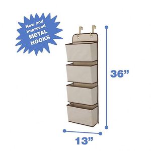 Organizador Colgante para Puerta con 4 Bolsillos, Solución de Almacenamiento/Organización Fácil, Versátil y Accesible en Cualquier Habitación de la Casa - Product Image 2