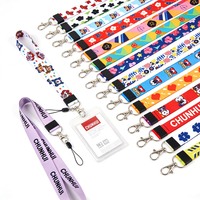 CH Wholesale Sublimation Printing Polyester Lanyards With Logo Custom Certification Keychain OEM ODM ECO Promotion Event Gifts