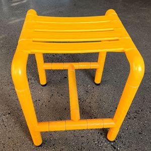 Tabouret de sécurité pour salle de bain Weifan, chaise de douche antidérapante pour personnes âgées avec structure en acier inoxydable, blanc et jaune - Product Image 2