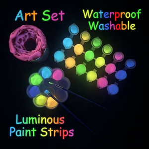 Strisce di Vernice Luminosa Super Brillante Panwenbo, Pittura Murale Colorata a Base d'Acqua, Strisce di Vernice Acrilica per Graffiti - Product Image 6