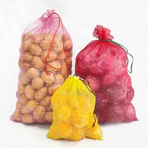 Melhor venda personalizada laranja 50*80 tubular leno pp material cebola ecológico saco de malha