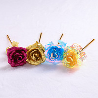 Rose Plaqué Or Haute Qualité en Feuille d'Or 24 Carats, Cadeau Créatif de Mariage, Cadeau de Saint-Valentin pour Petite Amie