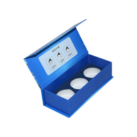 Boîte cadeau rigide à fermeture magnétique avec gaufrage personnalisé pour pots de crème pour le visage, emballage cosmétique, insert en mousse floquée en velours