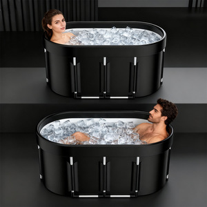 Baignoire gonflable pliable pour adultes, bébés et enfants, en PVC, avec anneau pneumatique, forme ovale - Product Image 4