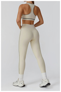 Ensembles <span class=keywords><strong>Femme</strong></span> OEM Manches Longues Vêtements d'Entraînement de Gymnastique Veste Moulante Soutien-Gorge de <span class=keywords><strong>Sport</strong></span> <span class=keywords><strong>Fitness</strong></span> Leggings de Yoga et d'Entraînement - Product Image 4