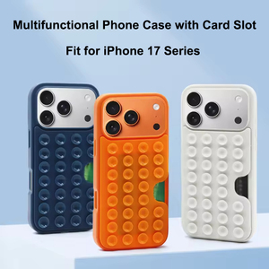 Funda para Celular <span class=keywords><strong>con</strong></span> Ventosa ABS, Ranura Integrada para Tarjetas de Crédito, Soporte de Silicona <span class=keywords><strong>con</strong></span> Ventosa para Teléfono - Product Image 3
