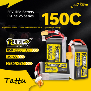 Baterí<span class=keywords><strong>a</strong></span> LiPo Tattu R Line 5.0 Series para Drones de Carreras FPV, 150C de Alta Velocidad, Tecnologí<span class=keywords><strong>a</strong></span> Bomite, Alta Estabilidad, 3S 4S 6S 850mAh-2200mAh - Product Image 2