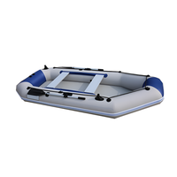 Bateau pneumatique en PVC avec plancher en aluminium, design pliable, quille en V, épaisseur 0,9 mm, capacité 3-7 personnes, charge maximale 280 kg, prêt pour la dérive 1