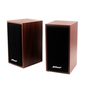 Altavoz Mini de Madera JiTuo JT2801, Estéreo, Entrada de Cable de Audio USB, 5V DC, Altavoz Multimedia para Computadora Portátil y de Escritorio - Product Image 1