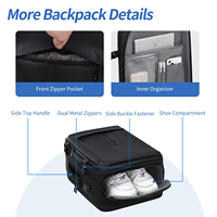 Sac à dos d'ordinateur multifonctionnel personnalisable/OEM, imperméable, grande capacité, sac à dos de loisirs minimaliste pour les voyages