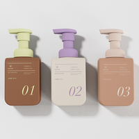 Emballage de luxe personnalisé Mingdun, flacon de nettoyant facial en PETG transparent avec pompe à mousse, 110/120/130/140 ml, échantillon gratuit