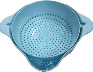Escurridor de Ensaladas Giratorio Flexible de Doble Capa de Plástico PP Ecológico de Grado Alimenticio con Soporte, en Oferta - Product Image 3