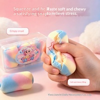 Jouet à presser en caoutchouc croustillant Sobeno, macarons croustillants aux couleurs de bonbons arc-en-ciel, chocolat simulé, jouet anti-stress, emballage cadeau, amusant, 14+