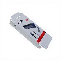 Boîte à cartes pliable magnétique pour électronique grand public avec impression décalée pour appareil photo, chargeur de voiture, casque USB, clip de col