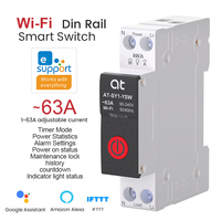 Sakelar WiFi AT Smart Energy Meter Pengukur Kwh Pemantau Sirkuit Pemutus Waktu Relay dengan Proteksi Kebocoran Kompatibel Ewelink