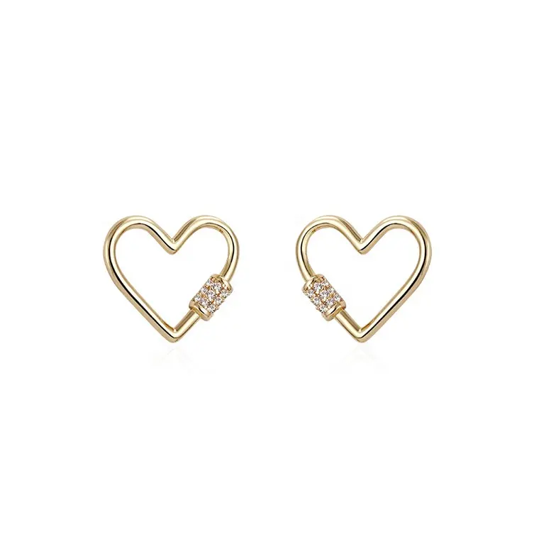 Valentine Quà Tặng Fancy Phong Cách Hiện Đại Sterling Silver Tim Stud Earring