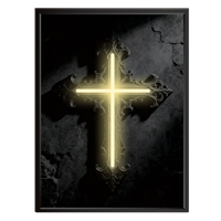 Lumière néon LED en forme de croix, décoration murale personnalisée de la famille Jésus, peinture décorative en relief 3D, peinture à l'huile décorative